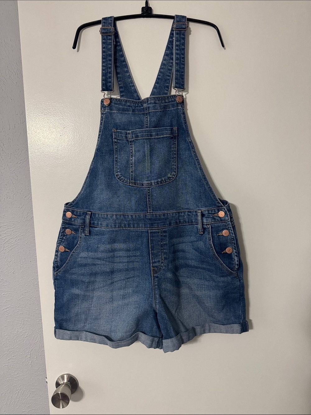 Old Navy Women’s Denim Short Overalls - Classic Blue